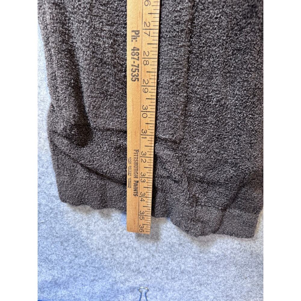 Barefoot Dreams CozyChic Lite Hooded Open Front Cardigan Brown Medium - Picture 8 of 10